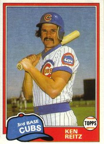 #820 Ken Reitz - Chicago Cubs - 1981 Topps Baseball