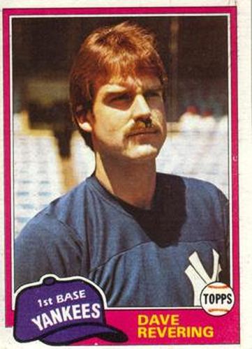 #823 Dave Revering - New York Yankees - 1981 Topps Baseball
