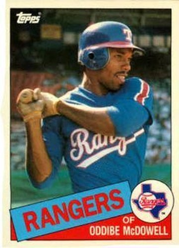 #82T Oddibe McDowell - Texas Rangers - 1985 Topps Traded Baseball