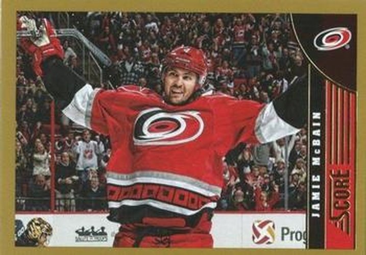 #82 Jamie McBain - Carolina Hurricanes - 2013-14 Score - Gold Hockey