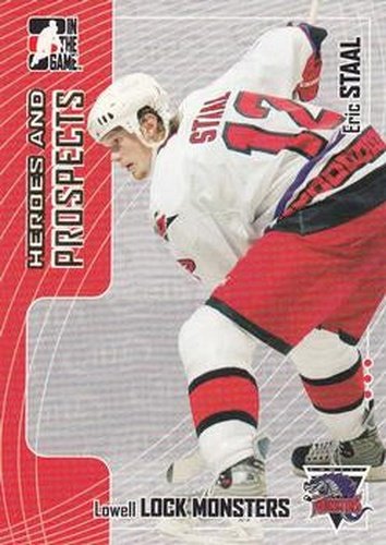 #82 Eric Staal - Lowell Lock Monsters - 2005-06 In The Game Heroes and Prospects Hockey