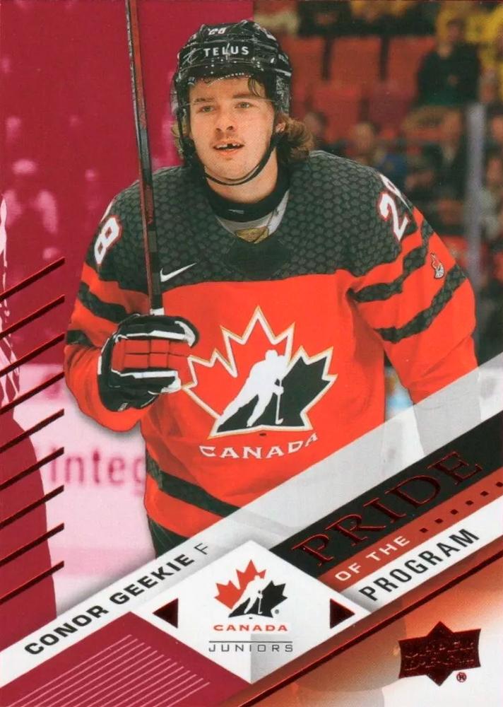 #82 Conor Geekie - Canada - 2024 Upper Deck Team Canada Juniors - Red Foil Hockey