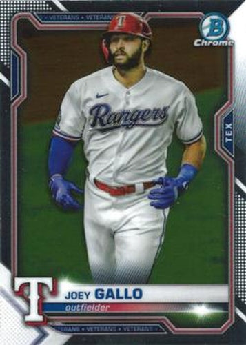 #82 Joey Gallo - Texas Rangers - 2021 Bowman Chrome Baseball
