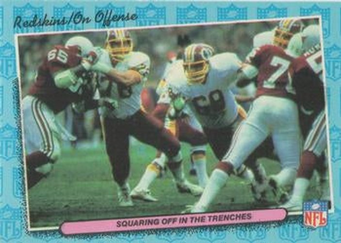 #82 Squaring Off in the Trenches - Washington Redskins - 1986 Fleer Team Action Football