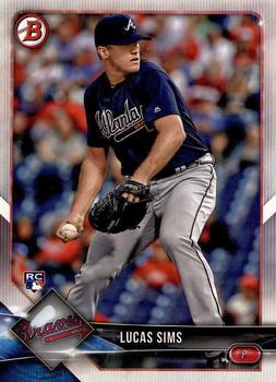 #82 Lucas Sims - Atlanta Braves - 2018 Bowman Baseball