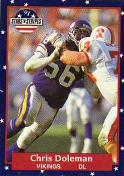 #82 Chris Doleman - Minnesota Vikings - 1991 Fleer Stars 'n Stripes Football