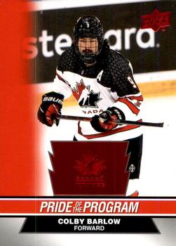#82 Colby Barlow - Canada - 2023 Upper Deck Team Canada Juniors - Red Foil Hockey