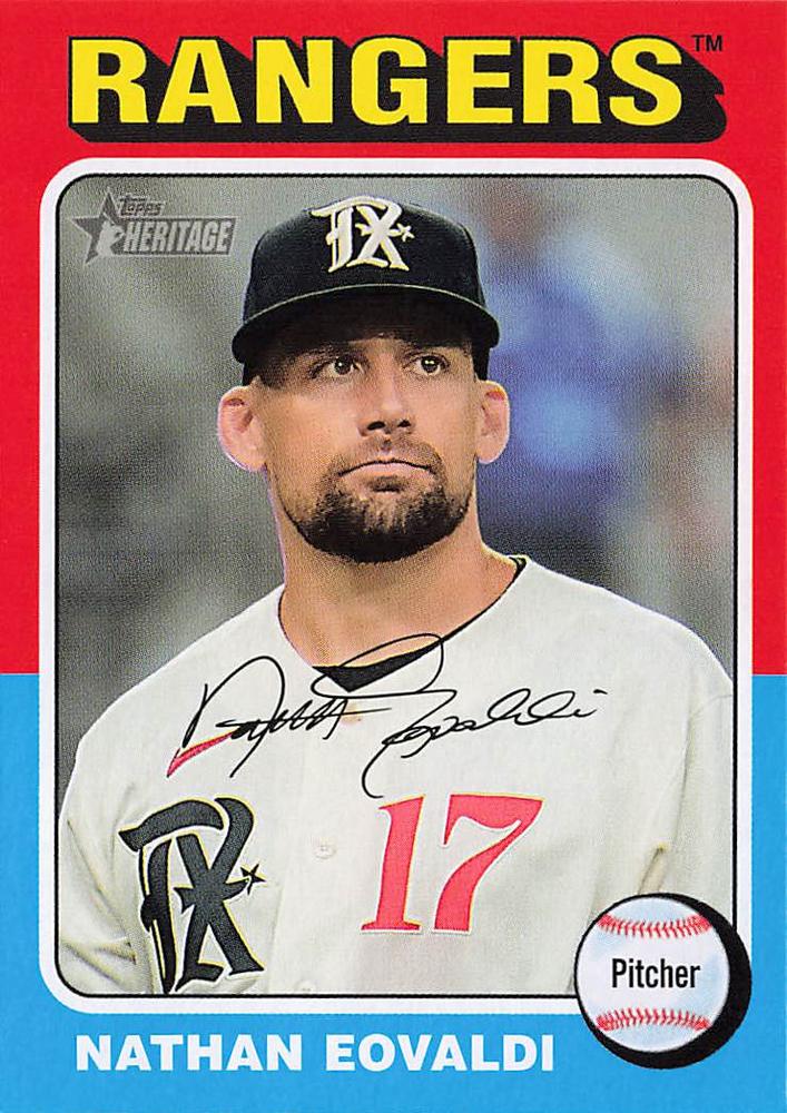 #82 Nathan Eovaldi - Texas Rangers - 2024 Topps Heritage Baseball