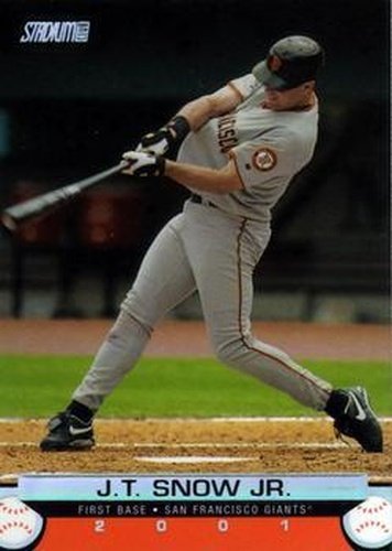 #82 J.T. Snow Jr. - San Francisco Giants - 2001 Stadium Club Baseball