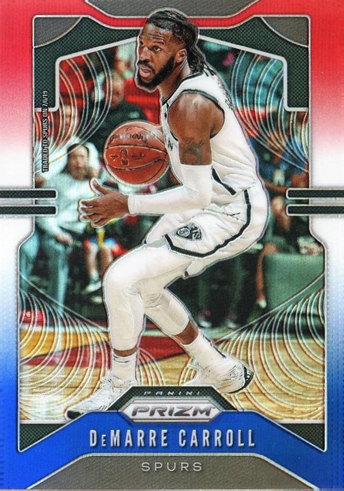 #82 DeMarre Carroll - San Antonio Spurs - 2019-20 Panini Prizm - Prizms Red White and Blue Basketball