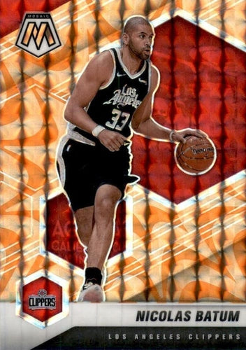 #82 Nicolas Batum - Los Angeles Clippers - 2020-21 Panini Mosaic - Mosaic Reactive Orange Basketball