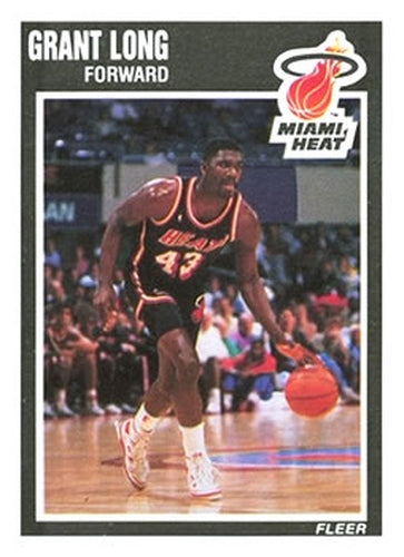 #82 Grant Long - Miami Heat - 1989-90 Fleer Basketball