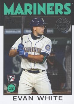 #86B-82 Evan White - Seattle Mariners - 2021 Topps - 1986 Topps Baseball 35th Anniversary Series One Baseball