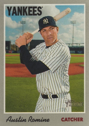 #82 Austin Romine - New York Yankees - 2019 Topps Heritage Baseball