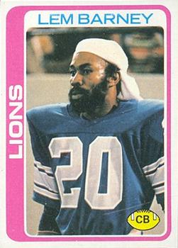 #82 Lem Barney - Detroit Lions - 1978 Topps Football