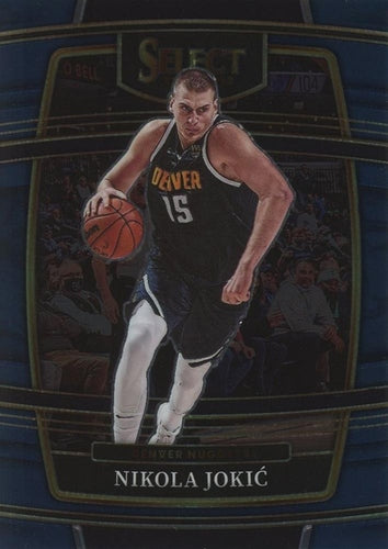 #82 Nikola Jokic - Denver Nuggets - 2021-22 Panini Select - Blue Basketball