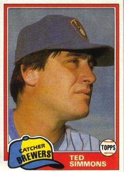 #830 Ted Simmons - Milwaukee Brewers - 1981 Topps Baseball