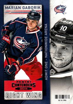#83 Marian Gaborik - Columbus Blue Jackets - 2013-14 Panini Contenders Hockey