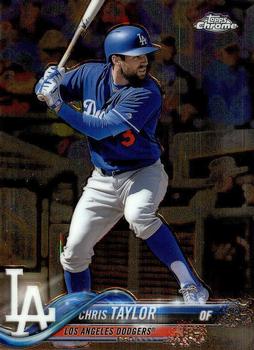 #83 Chris Taylor - Los Angeles Dodgers - 2018 Topps Chrome Baseball