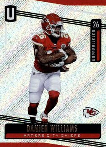 #83 Damien Williams - Kansas City Chiefs - 2019 Panini Unparalleled Football