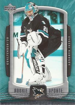 #83 Evgeni Nabokov - San Jose Sharks - 2005-06 Upper Deck Rookie Update Hockey
