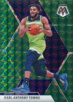 #83 Karl-Anthony Towns - Minnesota Timberwolves - 2019-20 Panini Mosaic - Green Prizm Basketball