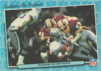 #83 Pouncing on the Passer - Washington Redskins - 1986 Fleer Team Action Football