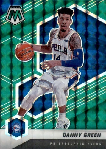 #83 Danny Green - Philadelphia 76ers - 2020-21 Panini Mosaic - Mosaic Green Basketball