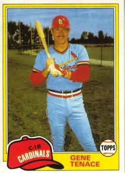 #842 Gene Tenace - St. Louis Cardinals - 1981 Topps Baseball