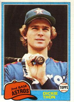 #844 Dickie Thon - Houston Astros - 1981 Topps Baseball