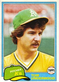 #846 Tom Underwood - Oakland Athletics - 1981 Topps Baseball