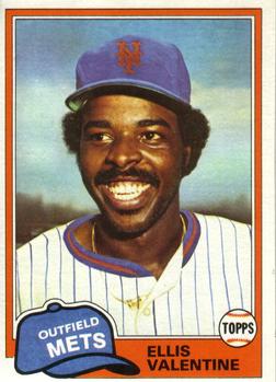 #849 Ellis Valentine - New York Mets - 1981 Topps Baseball