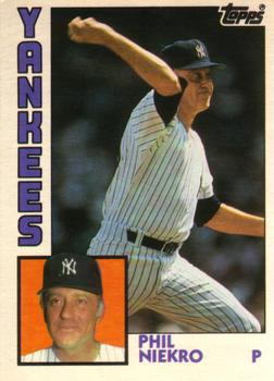 #84T Phil Niekro - New York Yankees - 1984 Topps Traded Baseball
