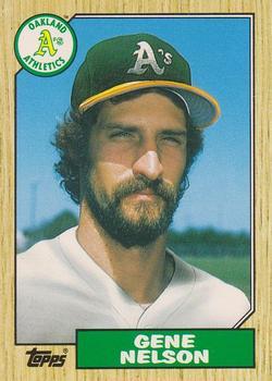 #84T Gene Nelson - Oakland Athletics - 1987 Topps Traded Baseball