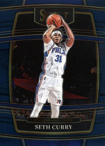 #84 Seth Curry - Philadelphia 76ers - 2021-22 Panini Select - Blue Basketball