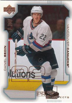 #84 Daniel Sedin - Vancouver Canucks - 2000-01 Upper Deck Pros & Prospects Hockey