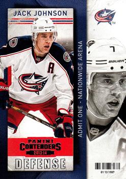 #84 Jack Johnson - Columbus Blue Jackets - 2013-14 Panini Contenders Hockey