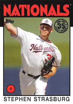 #86B-84 Stephen Strasburg - Washington Nationals - 2021 Topps - 1986 Topps Baseball 35th Anniversary Series One Baseball
