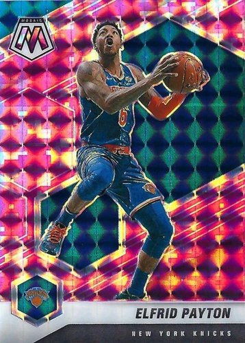 #84 Elfrid Payton - New York Knicks - 2020-21 Panini Mosaic - Mosaic Camo Pink Basketball