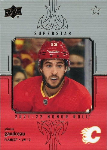 #HR-84 Johnny Gaudreau - Calgary Flames - 2021-22 Upper Deck - Honor Roll Hockey