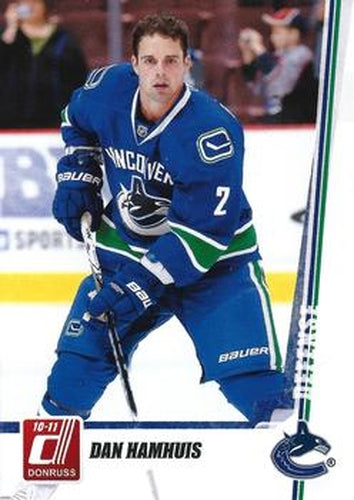 #84 Dan Hamhuis - Vancouver Canucks - 2010-11 Donruss Hockey