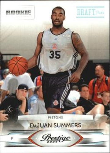 #234 DaJuan Summers - Detroit Pistons - 2009-10 Panini Prestige - Draft Picks Light Blue Basketball