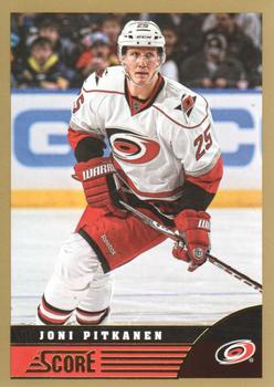 #84 Joni Pitkanen - Carolina Hurricanes - 2013-14 Score - Gold Hockey