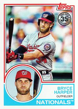 #83-84 Bryce Harper - Washington Nationals - 2018 Topps - 1983 Topps Baseball 35th Anniversary Baseball