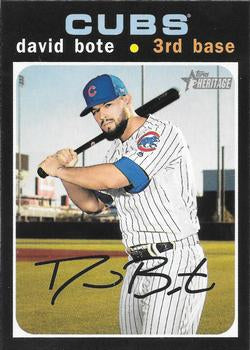 #84 David Bote - Chicago Cubs - 2020 Topps Heritage Baseball