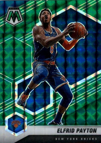 #84 Elfrid Payton - New York Knicks - 2020-21 Panini Mosaic - Mosaic Green Basketball