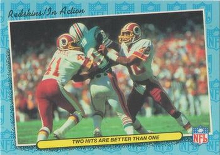 #84 Two Hits are Better than One - Washington Redskins - 1986 Fleer Team Action Football