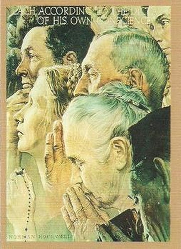 #84 Freedom of Worship - 1993 Comic Images Norman Rockwell Saturday Evening Post