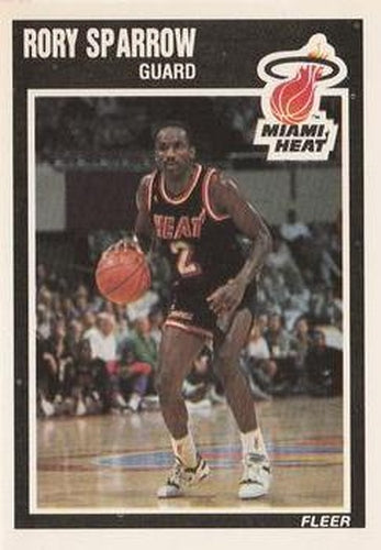 #84 Rory Sparrow - Miami Heat - 1989-90 Fleer Basketball