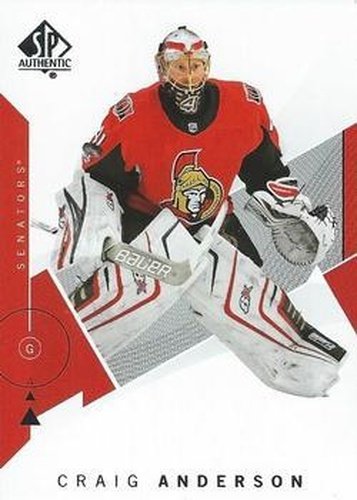 #84 Craig Anderson - Ottawa Senators - 2018-19 SP Authentic Hockey